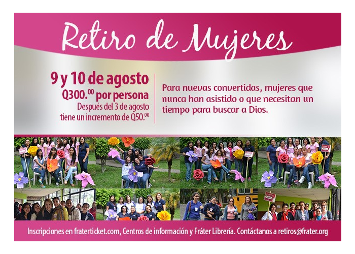 Retiro de Mujeres 9 y 10 de Agosto