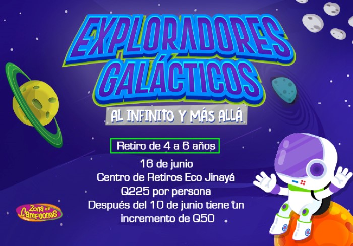 Retiro de 4 a 6 años Exploradores Galácticos